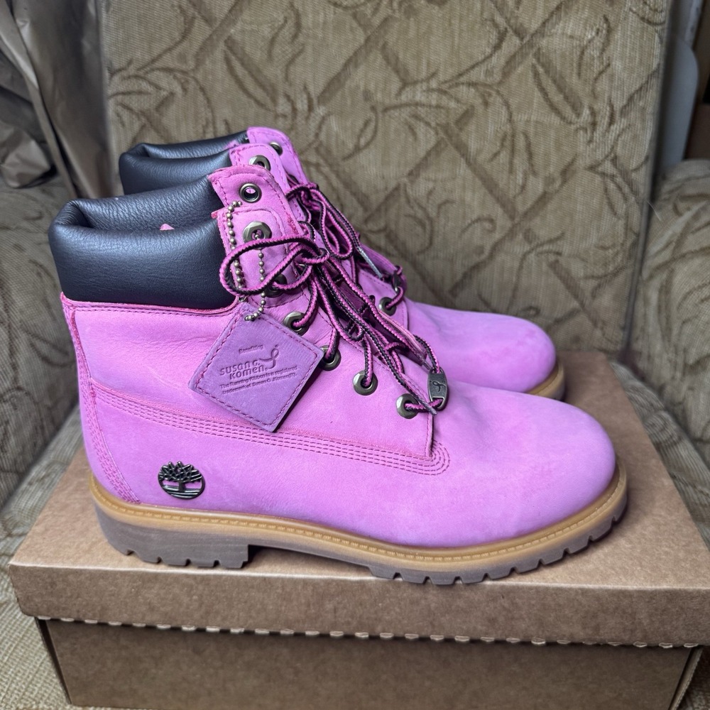 Breast Cancer Awareness Timberland‎ Boots Men's 7 - Picture 4 of 8